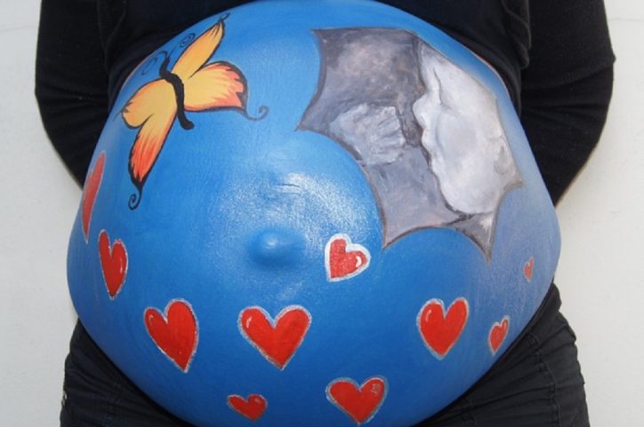 gravidanza belly painting
