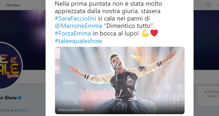 imitazione emma a tale e quale