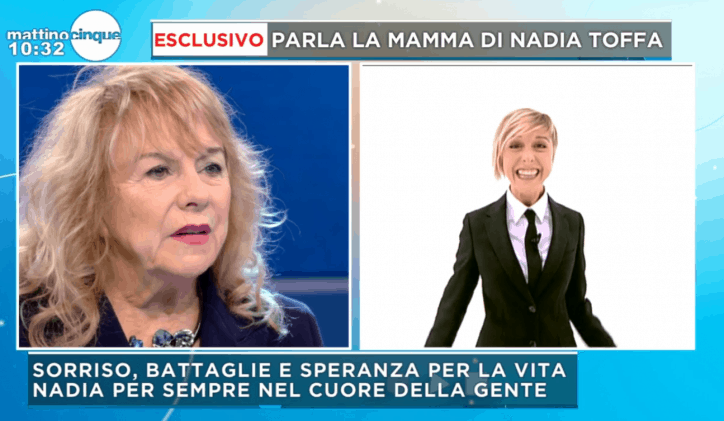 mattino 5 madre nadia toffa