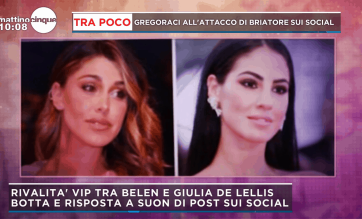 scontro giulia de lellis belen rodriguez