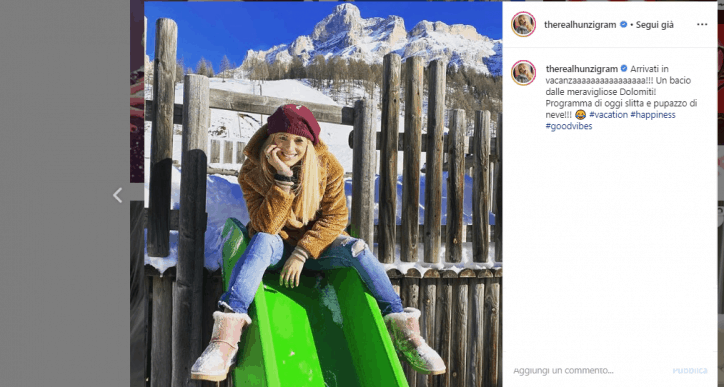 michelle hunziker montagna