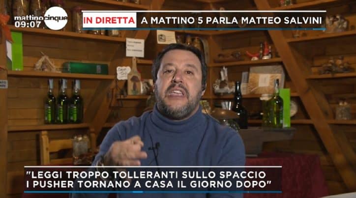 salvini citofona tunisino mattino cinque