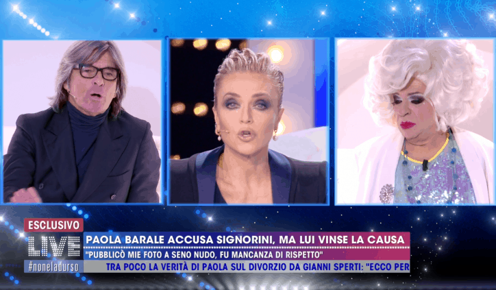 paola barale a live non è la d'urso