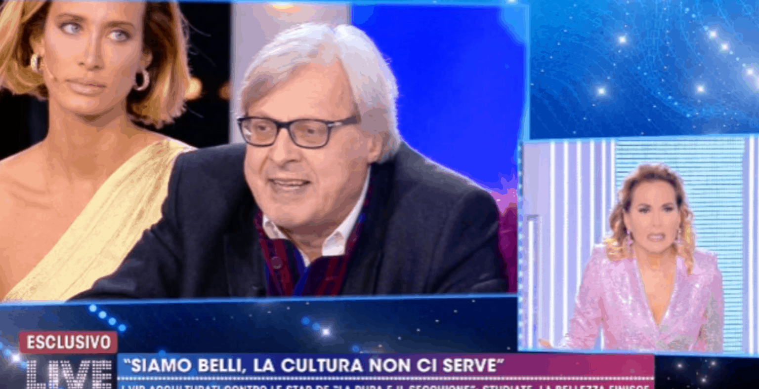 Vittorio Sgarbi torna a LiveNon è la d'Urso possibili scuse in diretta Ultime Notizie Flash
