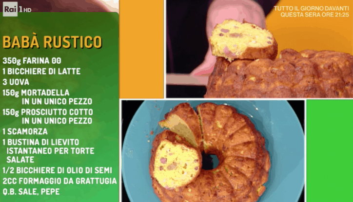 La ricetta del babà rustico di Angelica Sepe per La prova del cuoco ...