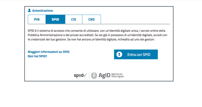 SPID obbligatorio