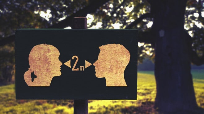 restrizioni covid-19, distanza sociale