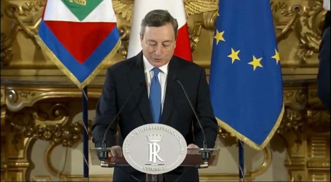 mario draghi, discorso tema scuola