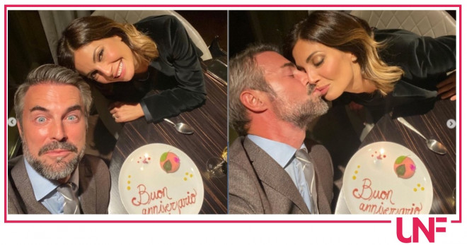 Flavio montrucchio alessia mancini festeggiano anniversario matrimonio
