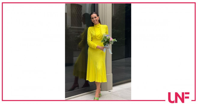 caterina balivo vestito giallo