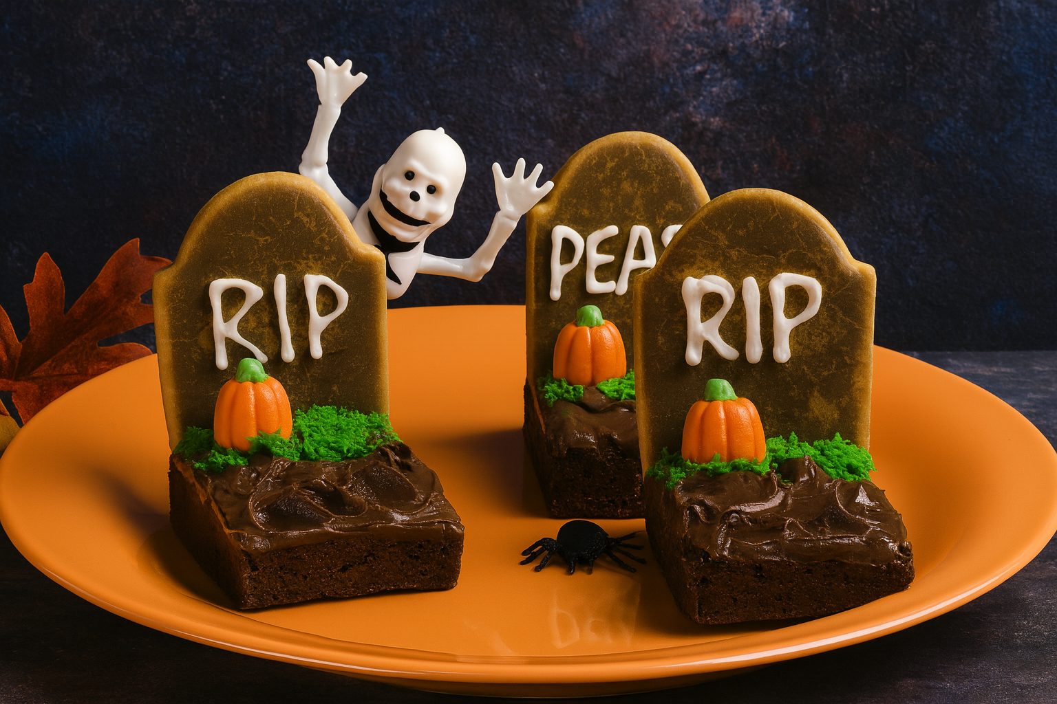 dolci halloween tombe brownies