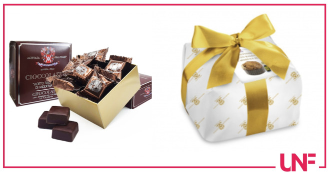 cioccolatini e panettone aceto balsamico