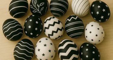 uova pasqua bianche e nere