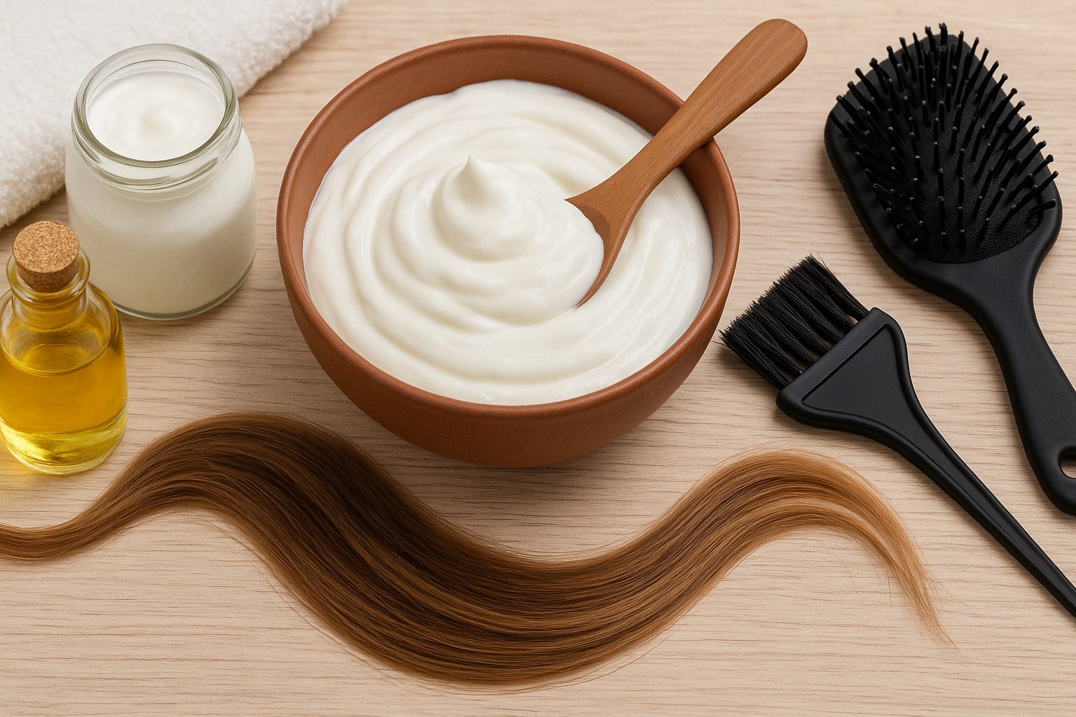 maschera capelli yogurt