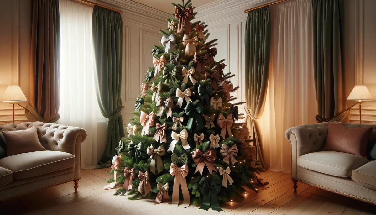 Collare Per Albero Di Natale In Metallo Con Fiocco – Rosso – Facile Da Montare – 5 Pannelli – Adatto Per Alberi Artificiali