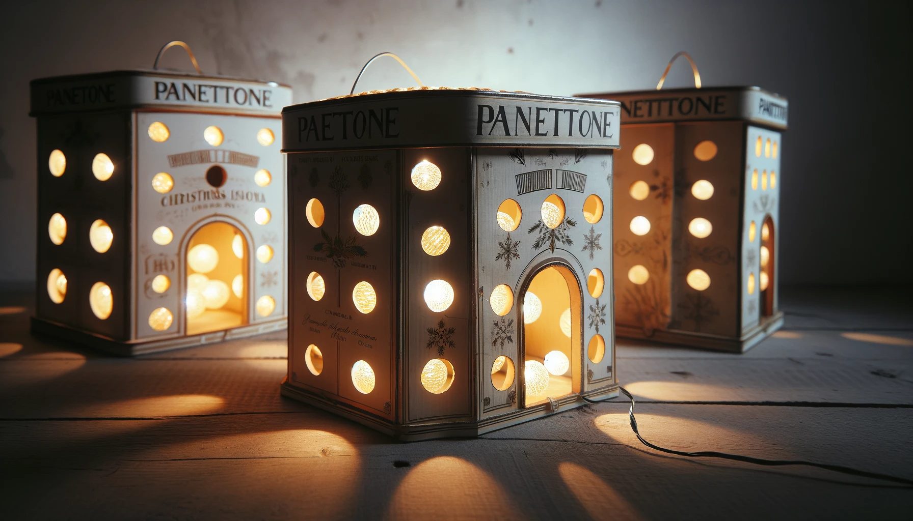 natale riciclo scatole panettoni
