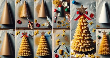 tutorial alberello di natale con la pasta