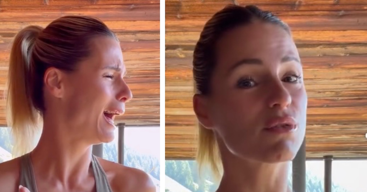 Michelle Hunziker piange