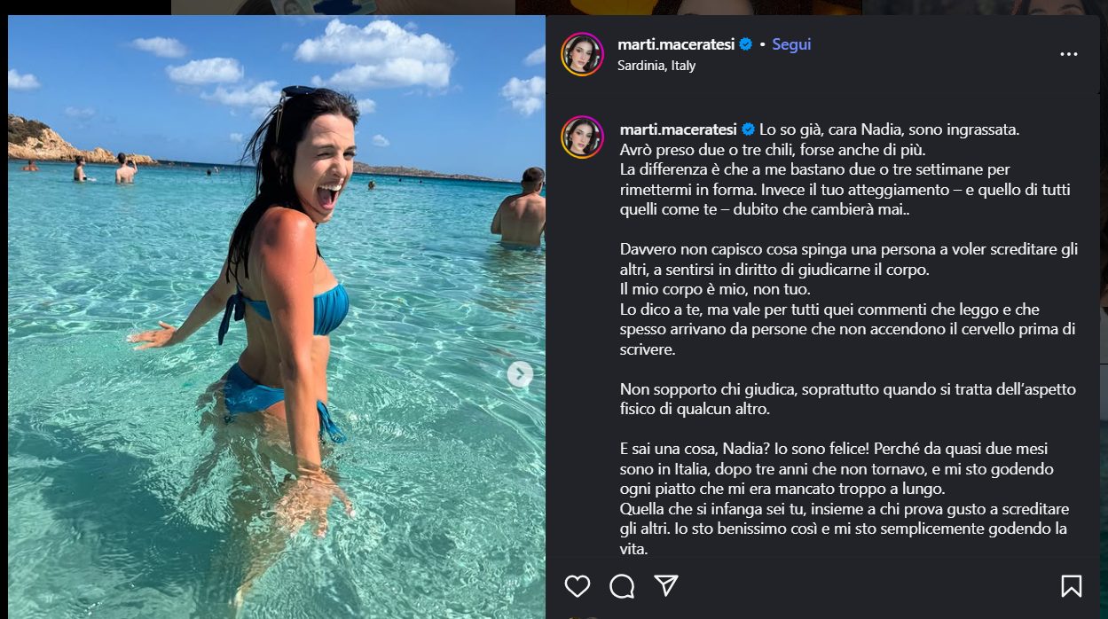 martina maceratesi insulti