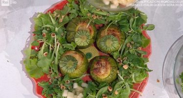 zucchine ripiene di giusy battaglia con insalata