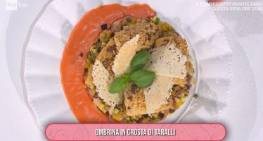 gian piero fava fa ombrina in crosta di taralli