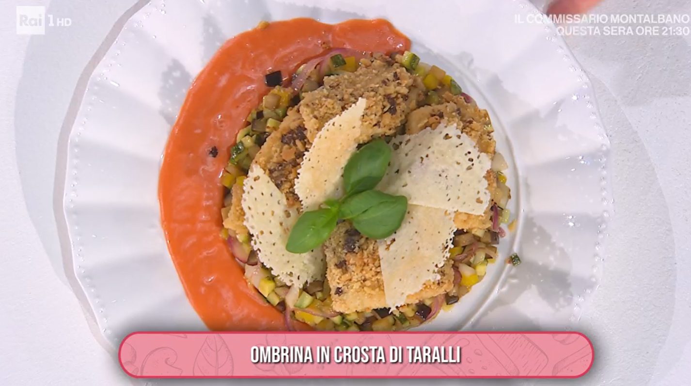 gian piero fava fa ombrina in crosta di taralli