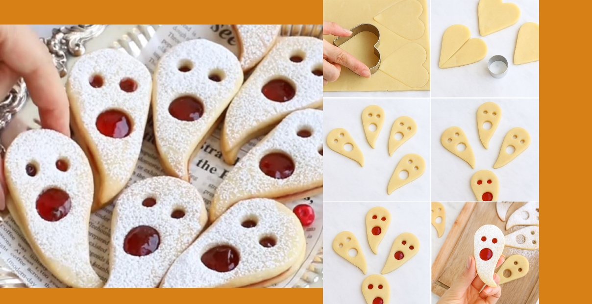 fantasmini di frolla halloween biscotti