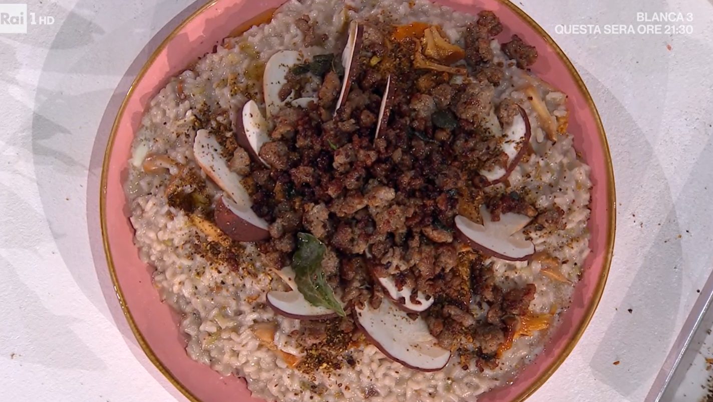 risotto salsiccia e funghi barzetti