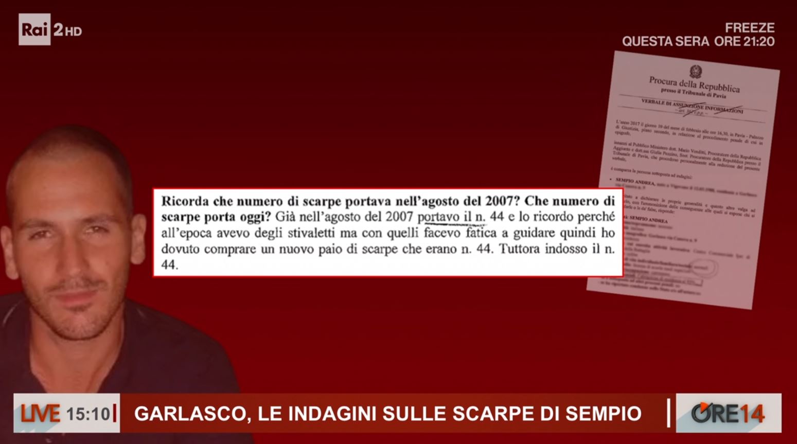 andrea sempio le scarpe