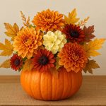 centrotavola con la zucca autunno