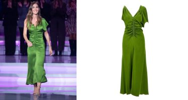 silvia toffanin abito verde verissimo 26 ottobre