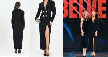 abito nero belen rodriguez belve