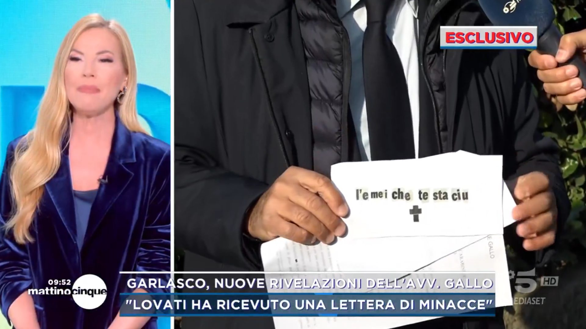 minacce lovati gallo lettera