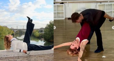 barbara d'urso a ballando si fa male