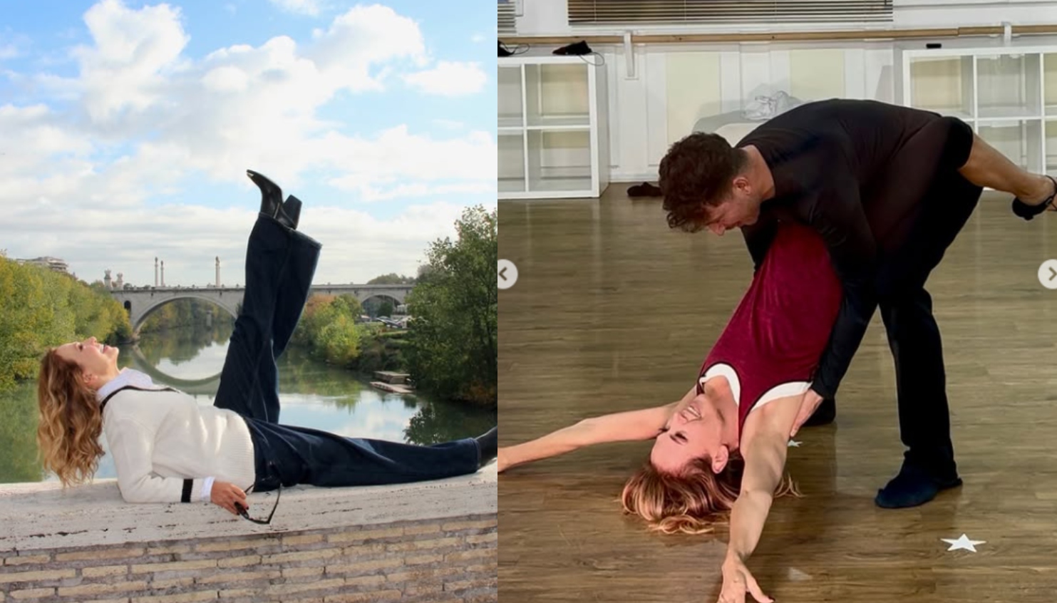 barbara d'urso a ballando si fa male