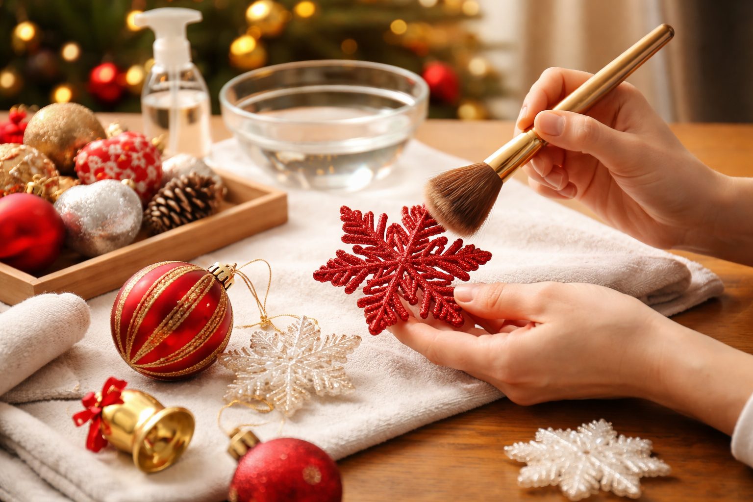 pulire addobbi natale