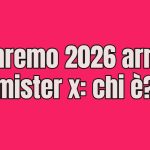 mister x sanremo 2026