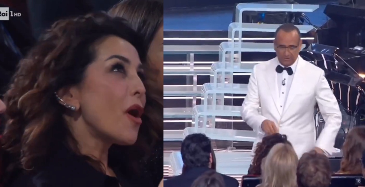 carlo conti battuta moglie