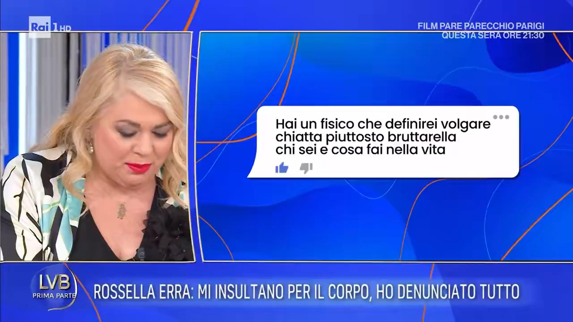 rossella erra insulti