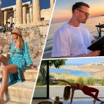 ilary blasi e bastian in grecia
