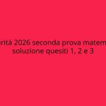 matematica quesiti soluzioni