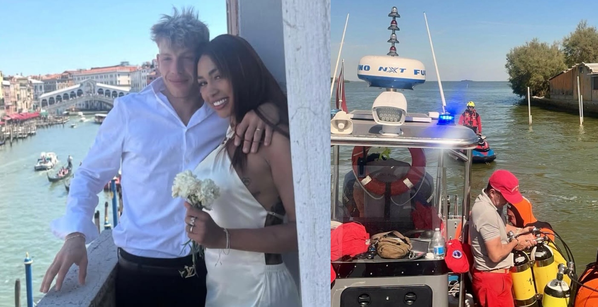 venezia coppia incidente laguna